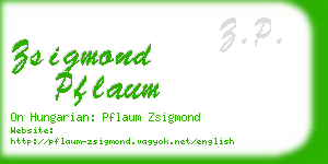 zsigmond pflaum business card